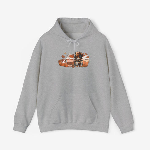 Longhaired Dachshund Autumn Hoodie for Women - Wiener Dog Fall Hoodie